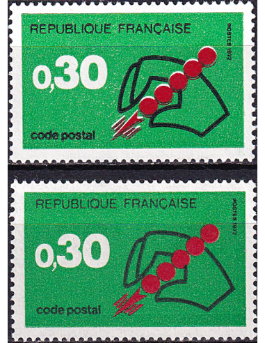 n° 1719 ** - Code postal - Variété de...