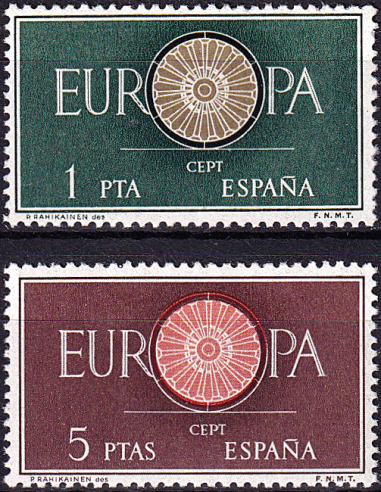 ESPAGNE - n°  975 à 976 ** - Europa 1960