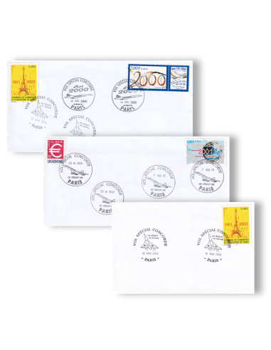 FRANCE - Lot de 3 enveloppes avec 3...