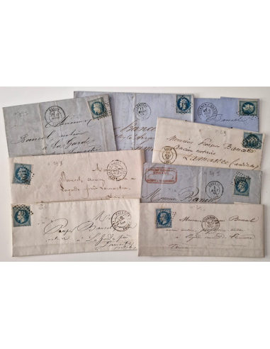 FRANCE - Lot de 8 lettres avec...