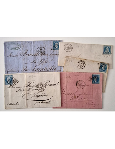 FRANCE - Lot de 5 lettres avec...