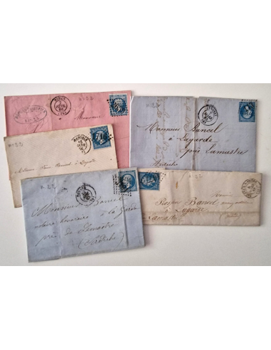 FRANCE - Lot de 5 lettres avec...