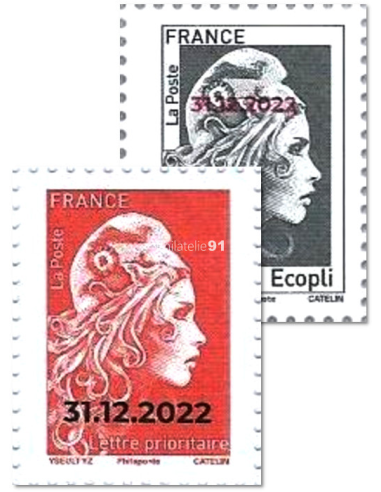 Marianne l'engagée timbres surchargés N°5642A-B neuf