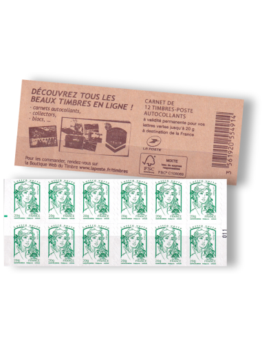 Timbre : Carnet le timbre vert
