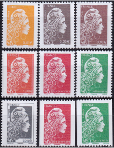 Bloc quatre timbres surchargés, lettre verte VILLERS COLLECTIONS